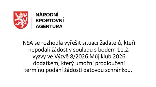 Můj klub 2026 dodatek